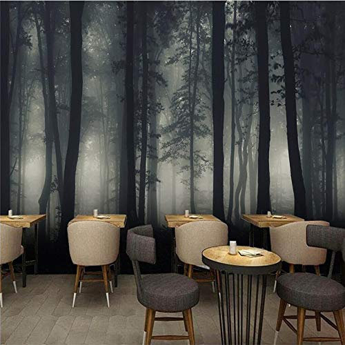 Large Abstract Minimalist Dark Mist Jungle 3D Wallpaper Office Living Room Sofa Bedroom Tv Background Wall Decoration-430cm×300cm