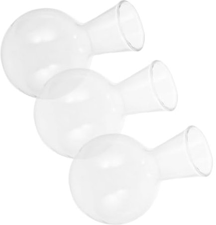 iplusmile 3pcs Hanging Glass Hydroponic Vases with Glass Planter Pots and Wooden Stands for Indoor Plants Home Decoration