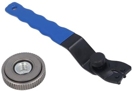 Angle Grinder Nut Wrench Set M14 Stainless Steel Angle Grinder Lock Plate Adjustment Pin Wrench Non Slip Design for Quick Disc Install Changes