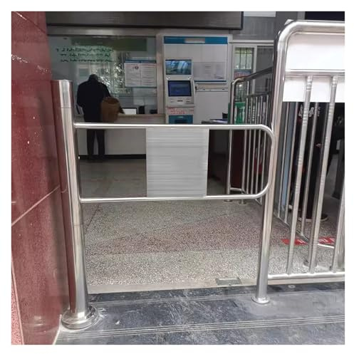 Automatic Swing Gate One-Way Door, Stainless Steel Safety Access Door for Pedestrian Entrance and Exit, Spring-Loaded Design Ensures One-Way Access Only