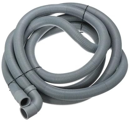 HWWW Tuyau de vidange flexible de 4 m for lave-linge et lave-vaisselle, rallonge de 22 mm avec support