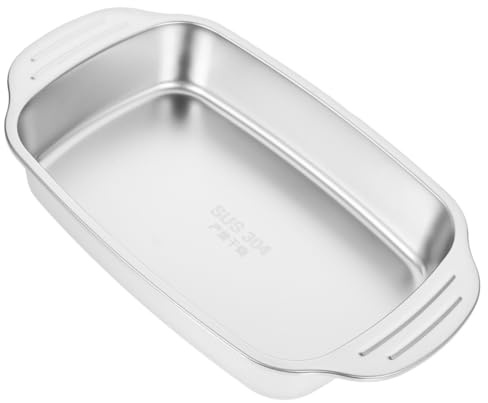 CLISPEED Plat à Rôtir Rectangulaire Inox 304 Grosse Taille Pour Cuisson Au Four Et Induction, Poêle Polyvalente Pour Fruits De Mer Et Homard, Adapté Usage Domestique Et Professionnel,