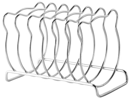 Sharplace Grille- 6 fentes pour table à manger, support de rangement, cuisine, pâtisserie, service, refroidissement, support à en acier inoxydable