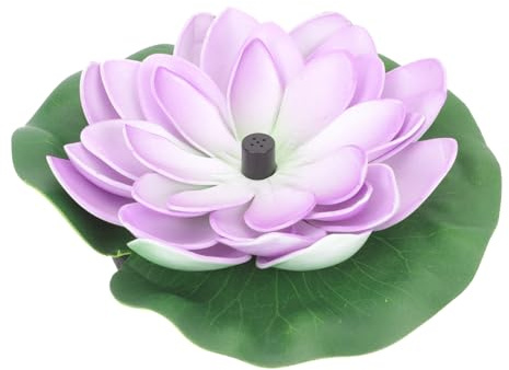 ROMISBABA Fontaine Solaire Flottante aux Nénuphars pour Bassin Extérieur Jardin, Pompe 7v 1.2w, Style Lotus Décoratif, Alimentation Énergie Solaire Écologique, Facile à Installer et Nettoyer