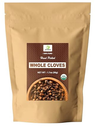Organic Whole Cloves 1.7 oz, (stand up resealable pouch)