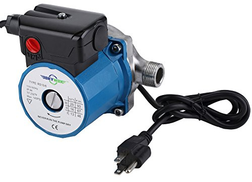 BOKYWOX 3-Speed Hot Water Circulation Pump NPT 3/4'' Recirculating Circulating Pump Stainless Steel 304(RS15-6SB)