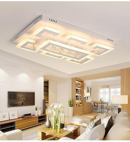 Eurotondisplay LED Deckenleuchte XW803 75x50 mit Fernbedienung Lichtfarbe/Helligkeit einstellbar dimmbar Wohnzimmerleuchte Deckenlampe Deckenstrahler LED Deckenleuchten Leuchte (XW803-75x50 cm, 70W)