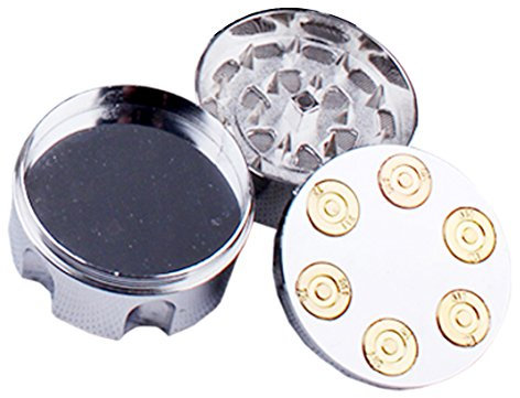 HIBRON Grinder Metálico Molinillo para Tabaco y Hierba (58628-Plateado)