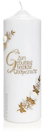 Unbekannt Geburtstagskerze zum Geburtstag herzliche Glückwünsche 220 x 80 mm