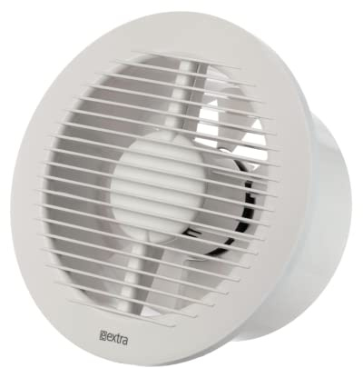 EUROPLAST Ø 150mm Extractor de Baño con Temporizador - Extractor de Aire Silencioso Blanco - Ventilador de Pared para Cocina, Garaje, WC