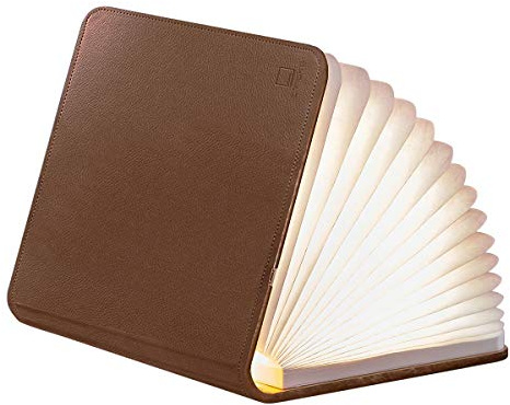 Gingko LED SMART BOOKLIGHT- LARGE BROWN LEATHER