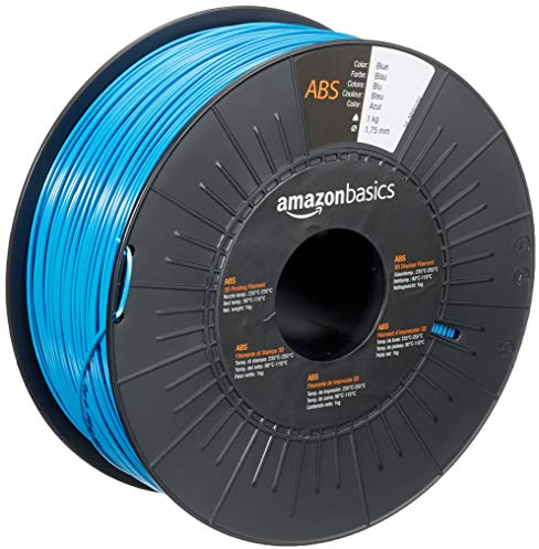 Amazon Basics 3D-Drucker-Filament aus ABS-Kunststoff, 1.75 mm, Blau, 1-kg-Spule