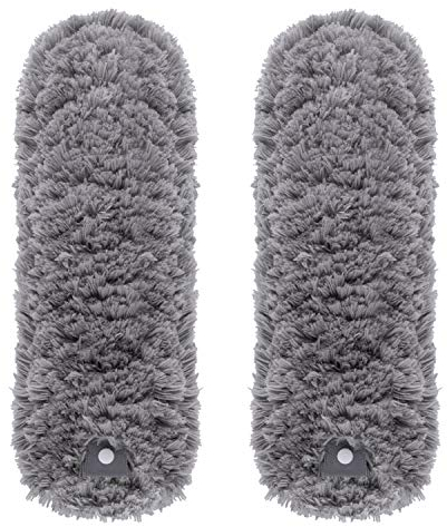 MR.SIGA Fusselfreie Mikrofaser-Staubwedel Ersatzköpfe, waschbarer Staubwedel für Haushaltsreinigung, 2 Stück