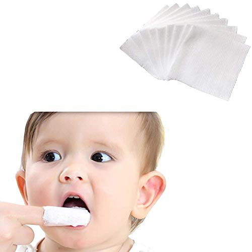 Serlife Baby tänder mjuk gasväv spädbarn fingerrengöring oral tandborste 120 st spädbarn munrengörare för 0-36 månader