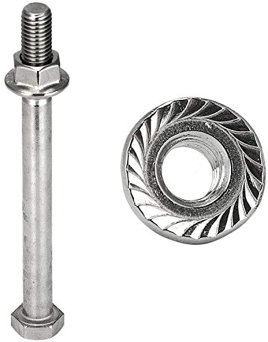 FASTON® Sechskantschrauben mit Schaft M10x120 Teilgewinde (100 Stück) Edelstahl A2 (V2A) Maschinenschrauben Bundmuttern DIN 931 / DIN 6923