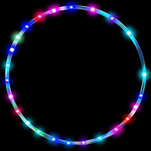 Led Hulas Hoop Reifen für Erwachsene 10 Farben Strobing Multiple Light Ändern Fitness Tanzen Übung Gewichtsreduktion Glühen Aufhellen