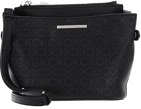 Calvin Klein Daily Dressed Crossbody Bag EPI Mono CK Black