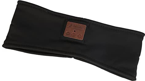 Alomejor Bandeau Sport avec Casque Intégré Bluetooth 5.2, Bandeau Musique pour Fitness et Course – Léger, Respirant et Confortable pour Entraînement, Yoga, Jogging (Noir)