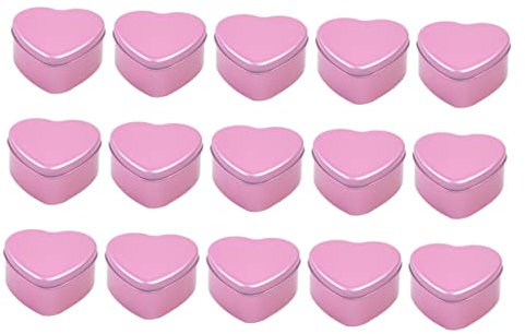 Garneck 15pcs Heart Shaped Candy Box for Wedding Decorations Party Creative Biscuits Jar Fashion Candy Case