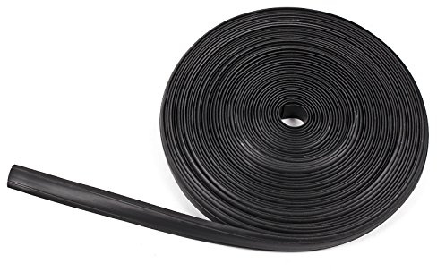 wamovo 30/60 Meter Kederband 12 mm schwarz Kunststoff Leistenfüller für Wohnwagen (6x10m)
