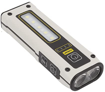 YWBL-WH B59 Mini Lampe de Poche Multifonction à LED, Rechargeable par USB, Portable, Double Lumière, Étanche avec Aimant, Idéale pour le Camping