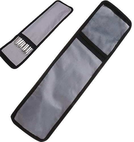 Luxylei Borsa Portaoggetti Portatile per Spiedini per Barbecue Borse in Tessuto Oxford 42 Cm per Barbecue Ago per Arrostire Forchetta Bastone Campeggio Accessori per Barbecue