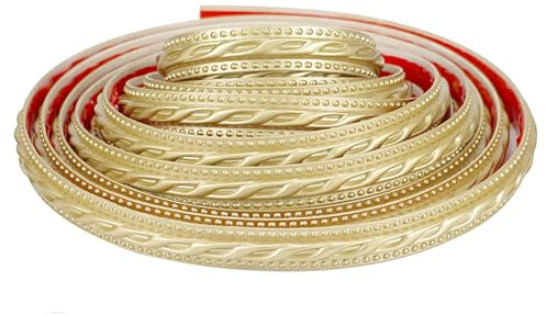 Flexible Molding Trim Wall Trim, 16.4 Feet Self Adhesive Peel and Stick Molding Ceiling Molding, Cabinet Border, Mirror Frame Trim Wall Trim for Home Decor Wall Molding & Trim (Bright Gold)