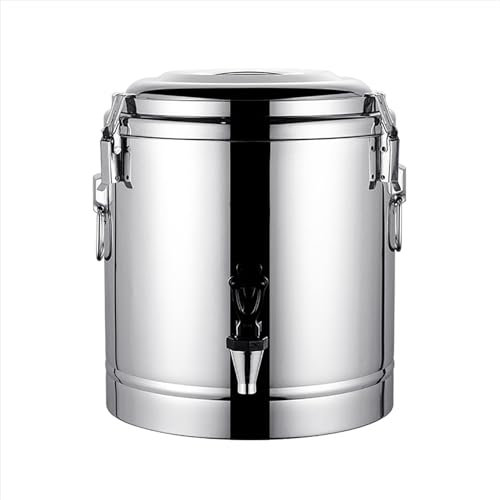 ZMIN Heißwasserspender, isoliert für Tee, Tee-Thermoskanne, Eiskübel, Getränkewärmer, Getränkespender, Edelstahl-Urne für Kaffee, Milch,A,30L