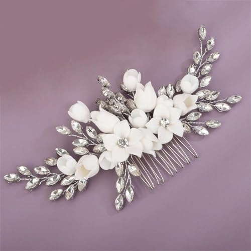 Braut-Haarkamm, Strass, handgefertigt, Kopfschmuck, Schmuckzubehör, Pfau, En8