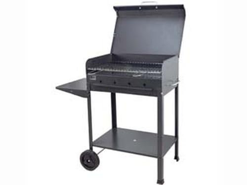 1PEZZO BARBECUE RETTANGOLARE A CARBONELLA STELLA CON RUOTE - griglia cm.57,5x37