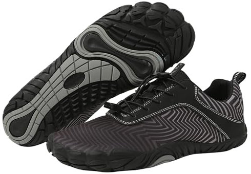 Freiluftkind Das Original – Overland Wasserabweisende & gefütterte Barfußschuhe (Schwarz / 39) – Unisex Barfussschuhe Winter