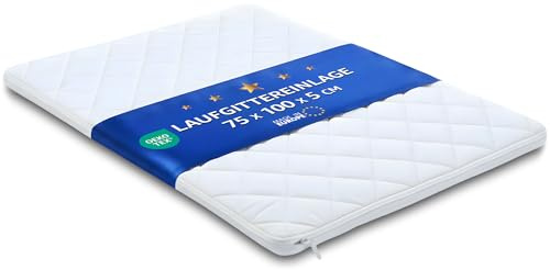 Laufstalleinlage 75x100 cm - Laufstall Laufgitter Baby Matratze Laufstallmatratze Laufgittereinlage aus Schaumstoff für Kinder Babymatratze Spielmatratze Oeko-Tex 75 x 100