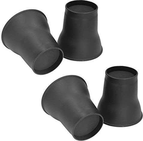 Yosoo Health Gear 4PCS 6 Inch Furniture Risers, Heavy Duty Round Bed Frame Raisers, Support Up to 2200 Lbs, Anti‑Slip EVA Pads, Black Plastic Table Leg Extenders for Sofa Chair