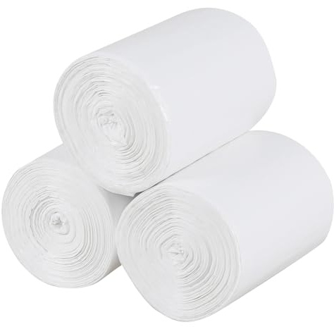 Fabnati 5 L White Trash Bin Bags, Small Bin Liners Bags, 3 Rolls/315 Counts