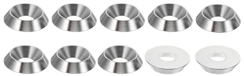 PATIKIL 10pz Rondella Svasata di Finitura M12 36mm Dia. 8mm Alta Rondella | per Tazza, Acciaio Inossidabile 304, Solida, Guarnizione a Testa Piatta, per Costruzioni, Conica