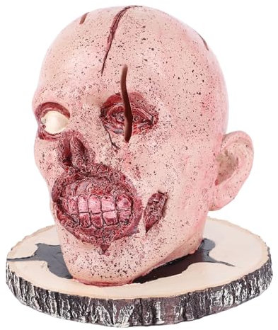 Porte-couteau en forme de tête de mort, en résine, support de rangement pour couteaux horribles d'Halloween, support de squelette, support de rangement pour fête, support de bloc