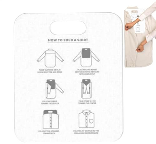 Hemd-Ordnerbrett – T-Shirt-Faltbrett, Einfach Zu Faltendes Kleidungs-Faltbrett, Langlebiger Kleiderordner, Faltbarer Kleidungs-Organizer | Langlebiges Faltbrett Für Hemden