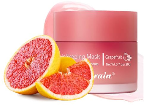 ARCHIDATE Lip Sleeping Mask - Grapefruit Lippenpflege Lippenmaske - Feuchtigkeitsspendende Lippenbalsam - Lip Balm Lippenmaske Overnight - Reduzieren Feine Linien Lippen Peeling Lip Scrub (ROT)
