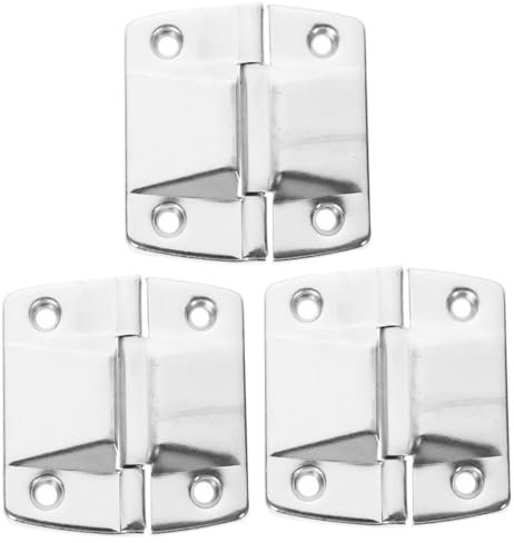 Angoily 3 Ensembles Loquet Charnière D'armoire Solide Charnière De Stable La Commode Charniere Gond Fourniture De Bricolage De Boîtier Stable Le Fer Silver 6 Pièces * 3