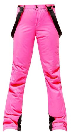 Skihose Damen Wasserdicht Warm Schneehose Damen Mit Träger Hosenträger Snowboardhose Winter Thermo Ski Hosen Für Frauen Mit Latz Baggy Snowboard Hose Latzhose Verstellbar Skihosen