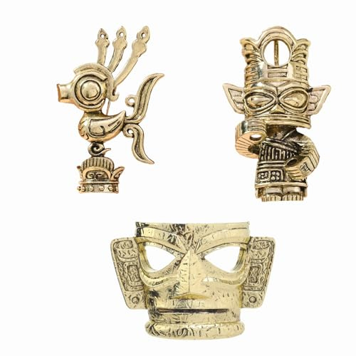 Floatdream 3 Stück Vintage Goldbrosche, Vintage Brosche für Damen, Bronzebrosche, Passt zu Mänteln, Anzügen, Taschen, Schals und Einzigartig Gestalteten Broschen(Gold)