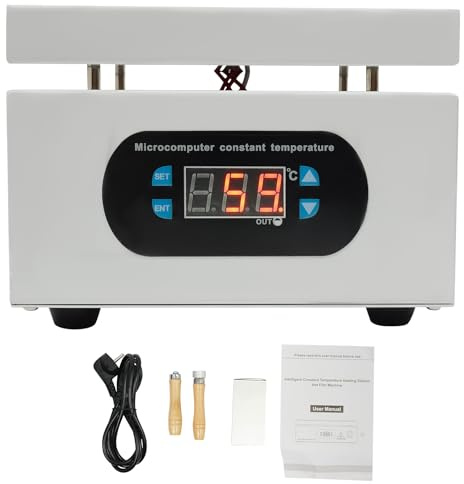 OUKANING Station de soudage - Plaque de cuisson 150 x 150 mm - Petite plaque chauffante 500 W - Mini plaque chauffante - Soudure 400 ℃ - Écran LED électrique - Station de chauffage SMD - Machine à