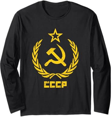 Falce e martello Stella CCCP Unione Sovietica Rossa Maglia a Manica