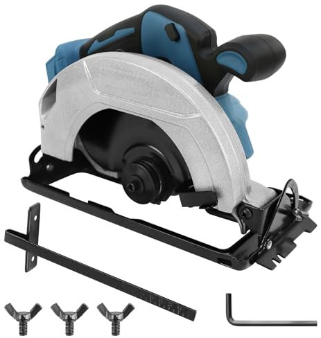 Cordless Circular Saw Compatible for Makita 18V Battery, Professional Hand Held Circular Sa-w, Circular Saws Compatible for 185mm S-aw Blades, 64 mm (90°), 45 mm (45°) Cutting Depth (NO Saw Blades)