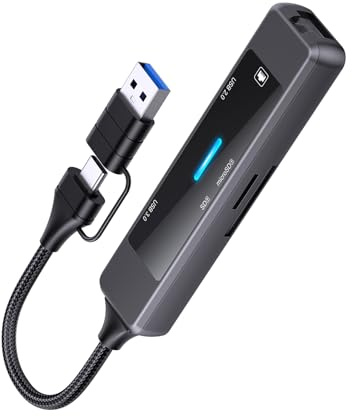 5Ports USB3.0 Hub Tipo C Hub Multiplo Splitter USB 5Gbps Alta Trasmissione Dati Adattatore USB3.0 Per Telefono Tablet
