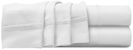 Imperial Rooms Single Flat Sheet 200 Thread Count 100% Egyptian Cotton Soft Bed Top Sheets 2 Pack Hotel Quality White Bed Sheets