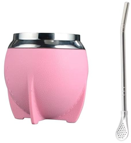 Luxylei Tasse À Maté, Ensemble De Tasses en Acier Inoxydable avec Paille, Double Paroi, 280, pour Yerba Maté, Tasse À Isotherme Portable