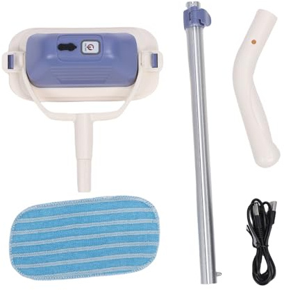 Fafeicy Electric Window Cleaner Telescopic Pole Rechargeable Cordless Wiper for Glass Marble Tile Cleaning