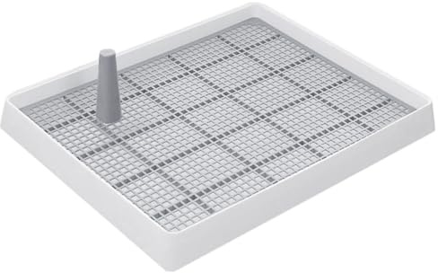 HAPINARY Welpenurinschale Hundetoilette aus Kunststoff mit Abnehmbarem Gitter 572x455x78mm für Innenbereich und Welpentraining