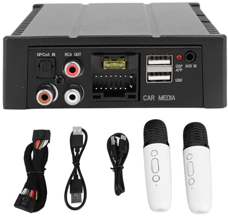 Amplificatore DSP CAR XTEVU, processore audio digitale compatibile con la radio per Android, amplificatore 4 x 80W, USB Bluetooth Optical Coassiale Input ad alta Fidelity